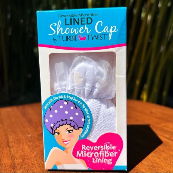Reversible microfiber lined shower cap ⭐️ new ⭐️ - Picture 1 of 3